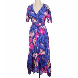 Anthropology Abel the Label Dress Pink and Blue Floral
